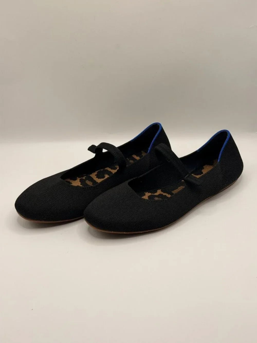 Rothy's Women Square Mary Jane Black Knitted Flats Sz 9